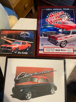 Car Show Framed Plaques Lot of 3