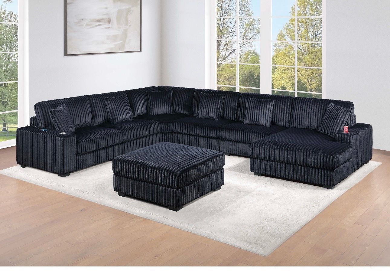 XL 7 pc jumbo corduroy couch new in box