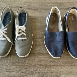 Women’s Keds and Toms shoes. Size 7.5