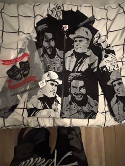 Asaali Jean Company Graphic Zip-Up Hoodie