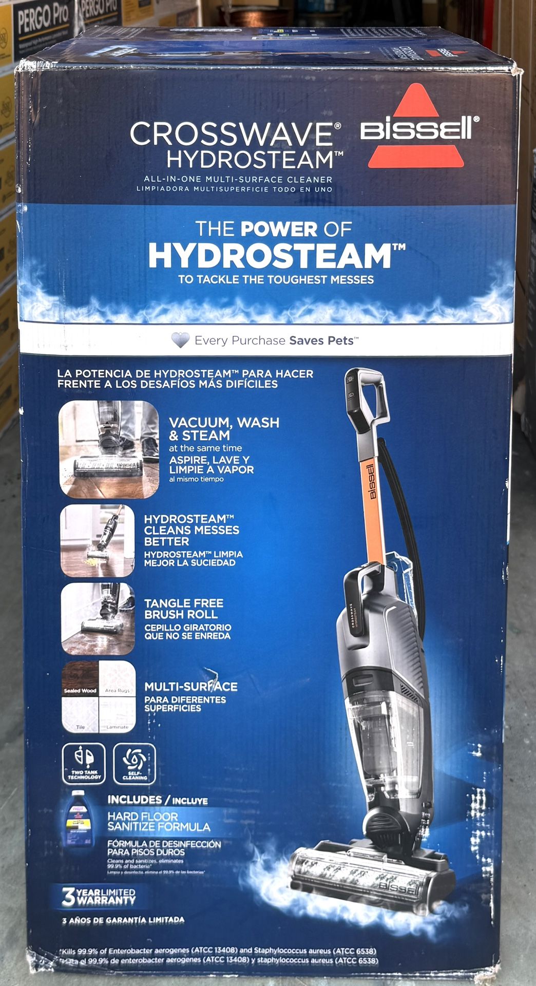 Bissell Crosswave HydroSteam Corded Vacuum Wash Hot Steam New In Box