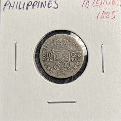 Philippines 1885 Silver Coin