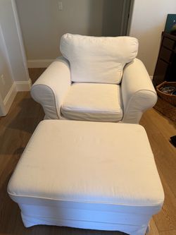 IKEA Chair and Ottoman