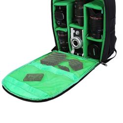 2 pack Camera Bag Camera Backpack with Rain Cover/Tripod Belt for DSLR SLR