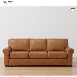 New Pottery Barn Leather Sofa 