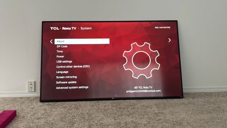 Priced to sell - 65” TCL Roku tv - $150 - OBO