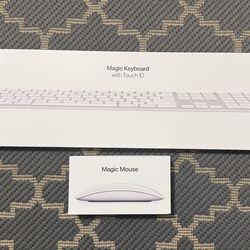 Brand New Sealed - Apple Magic Keyboard with Touch ID and Numeric Keypad and Apple Magic Mouse