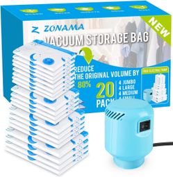 Vacuum Storage Bags with Electric Air Pump