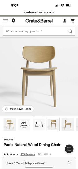 Crate &barrel Dining Chair 6 