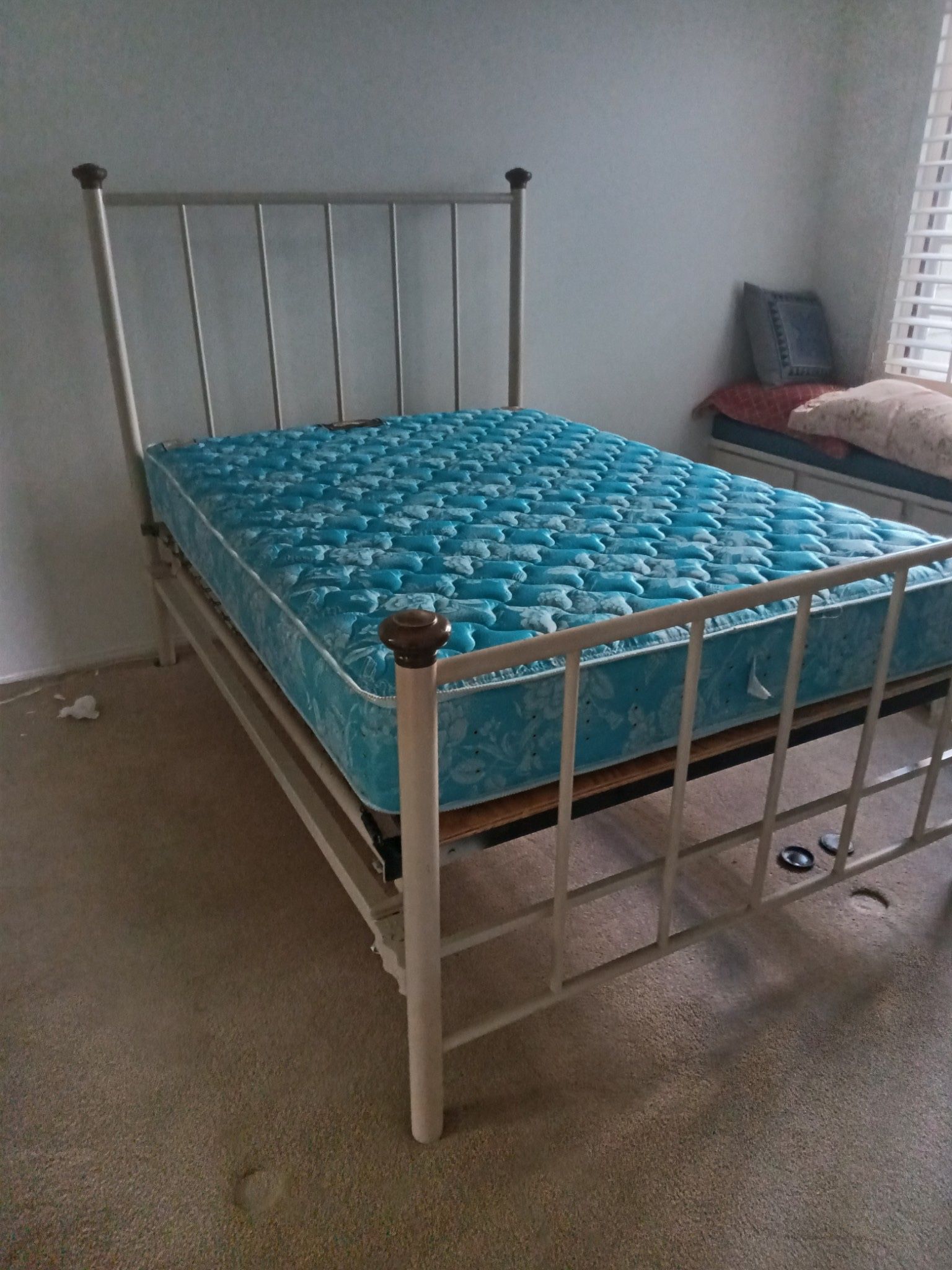 Full Size Iron Bed! (No Mattress)