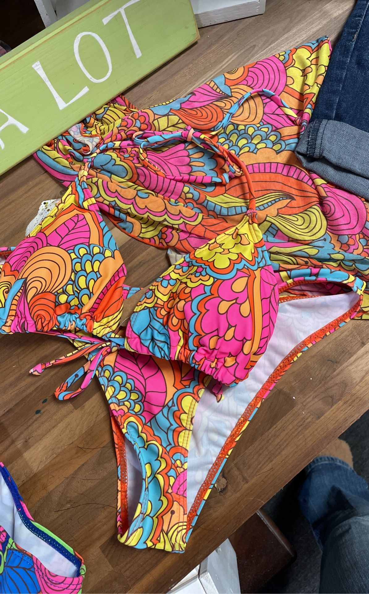 Bright, Geometric Bikini Size Medium New
