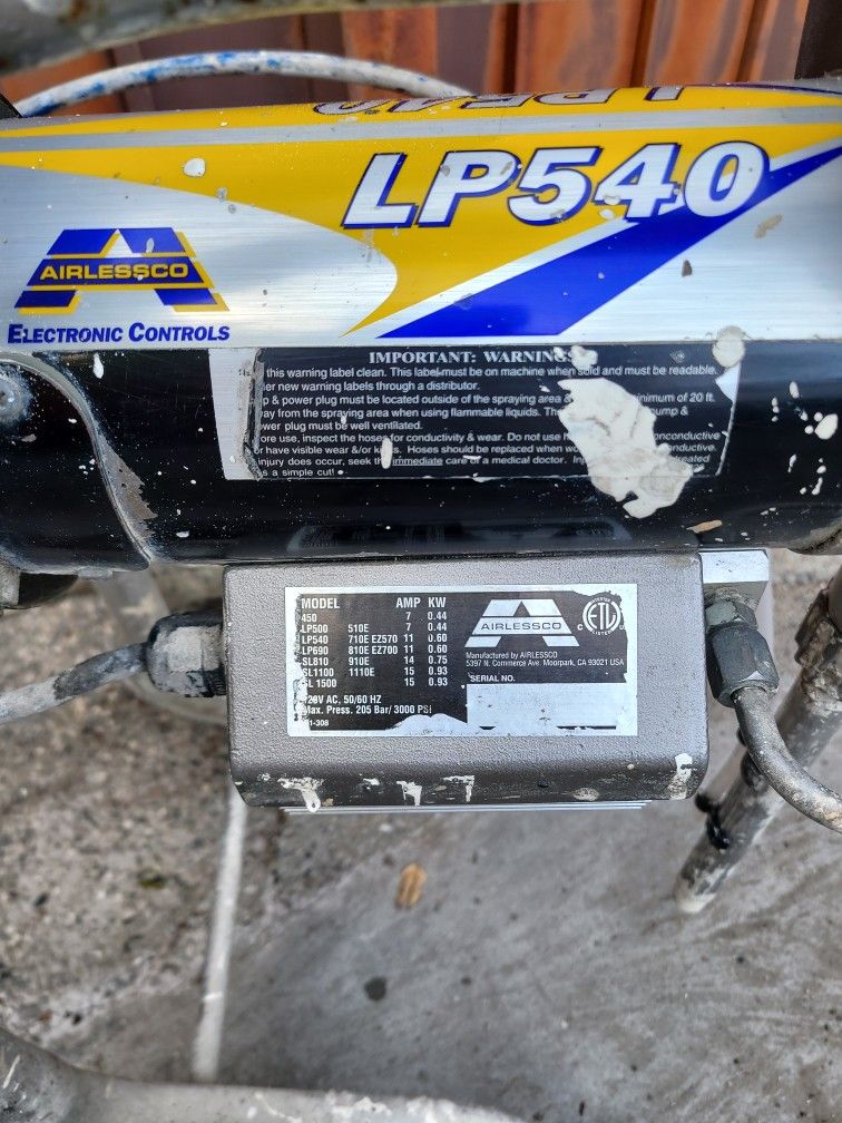 Airlessco paint sprayer LP540 for Sale in Long Beach, CA OfferUp