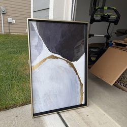 Navy, Gold And Black Artwork