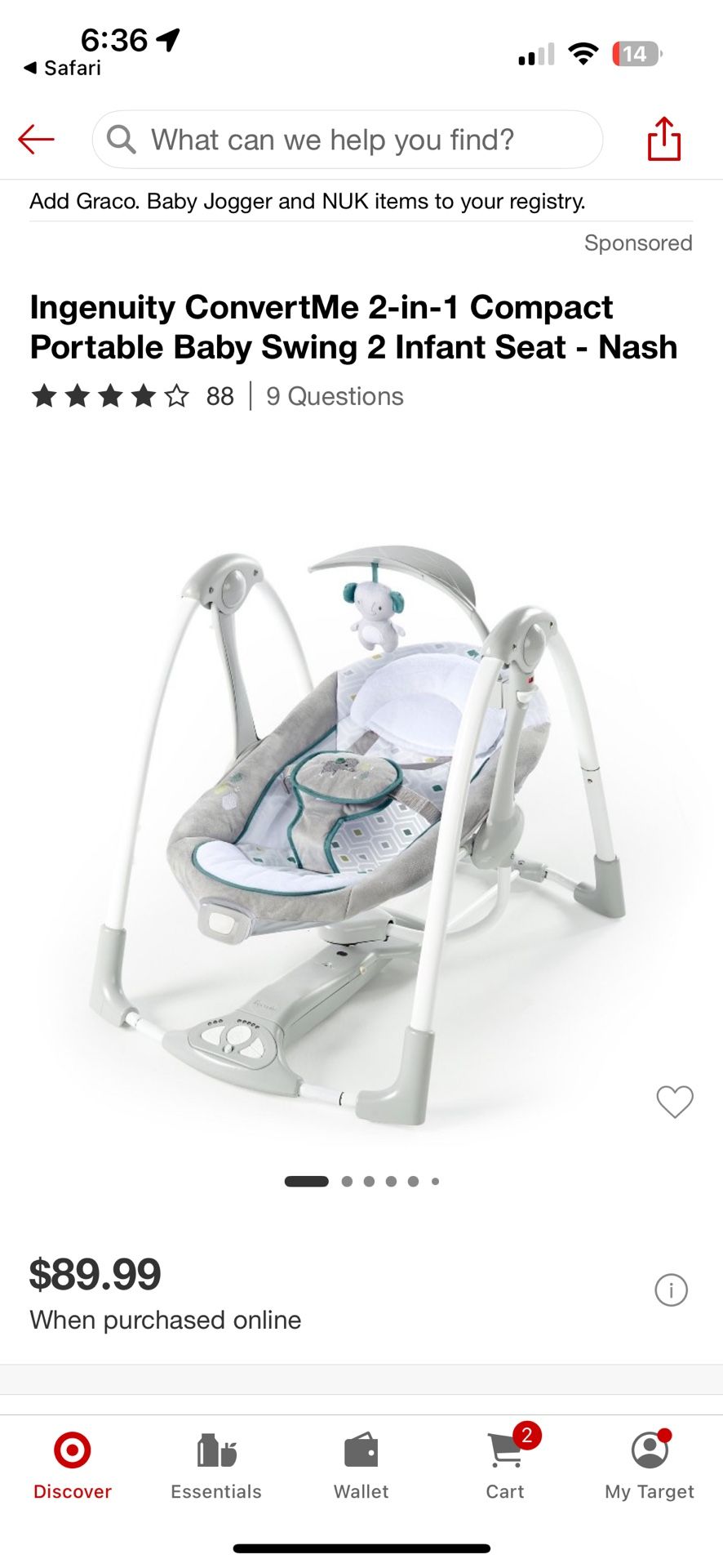 Baby Swings X2