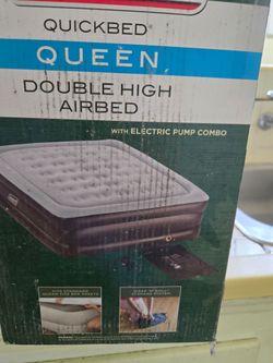 Queen size air bed with pump