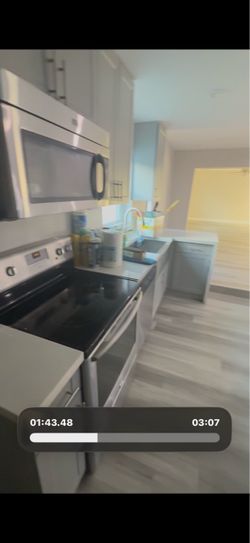 Microwave, dishwasher and stove