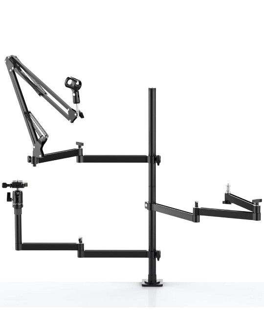 Broadcast Creator Tree with Ring Light for Microphone, Camera, Lighting
