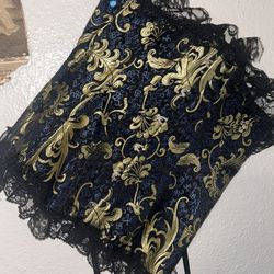 Gold And Blue Corset 