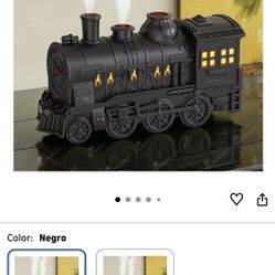 Diffuserlove Train Diffuser 10.1 fl oz, Essential Oil Diffuser, Cool Mist Humidifier, Aroma Diffuser with Night Light for Bedroom, Desk, Black