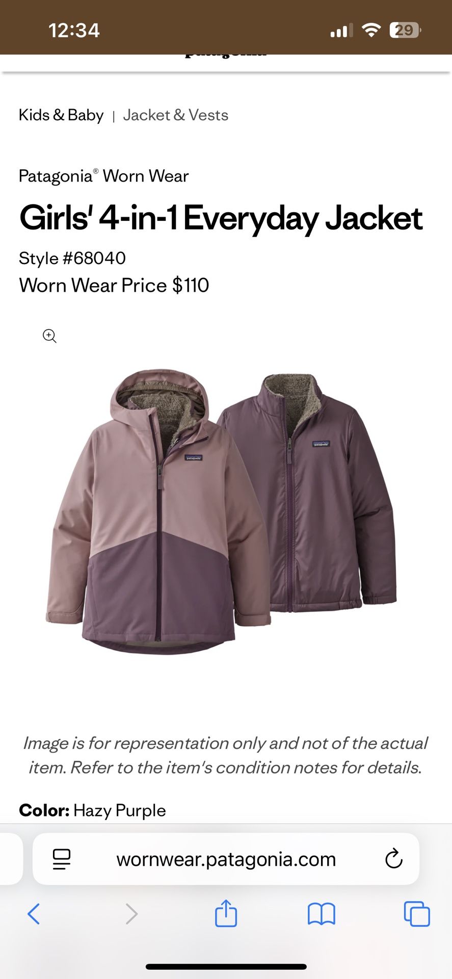 Girls 4-in-1 Patagonia Winter Coat (new!)