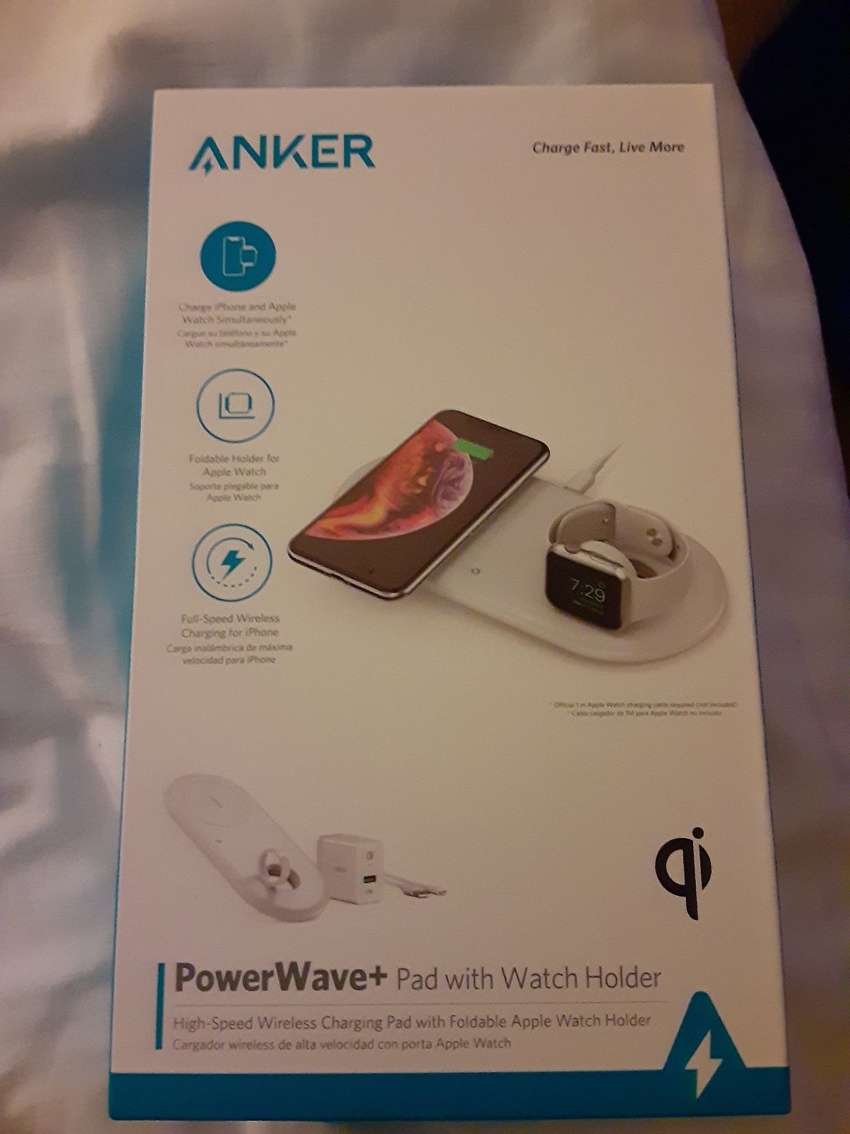 Anker apple phone and watch wireless charger and holder