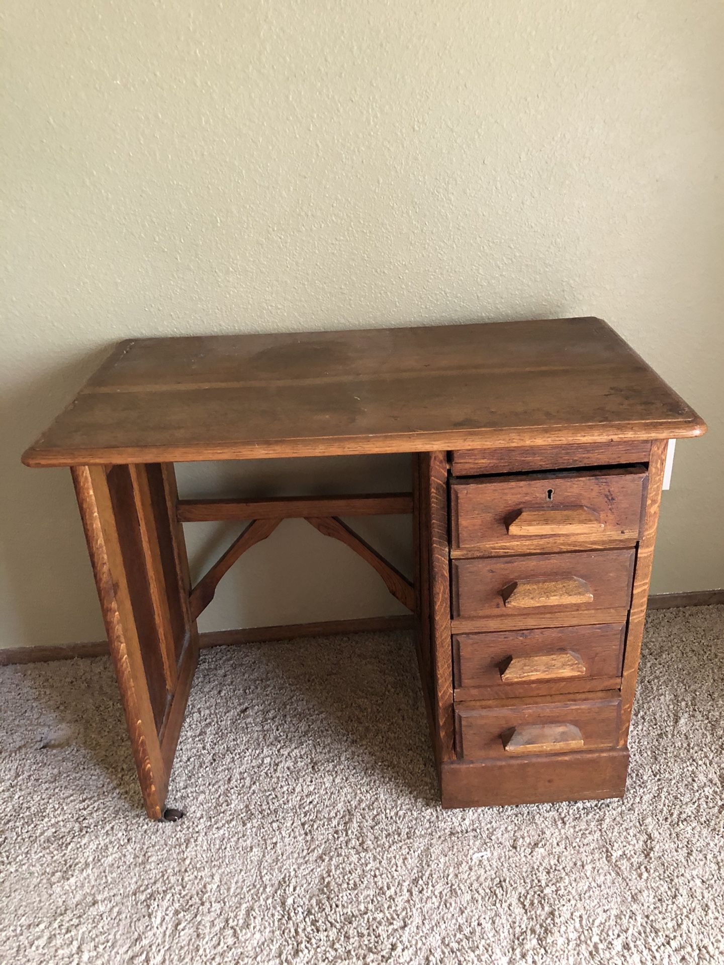 Antique student desk or nightstand or table