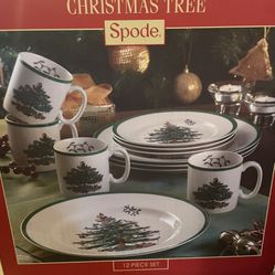 Two Spode Christmas Tree Dinnerware Sets!