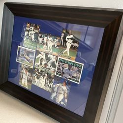 Mariners Framed Baseball Card Arrangement