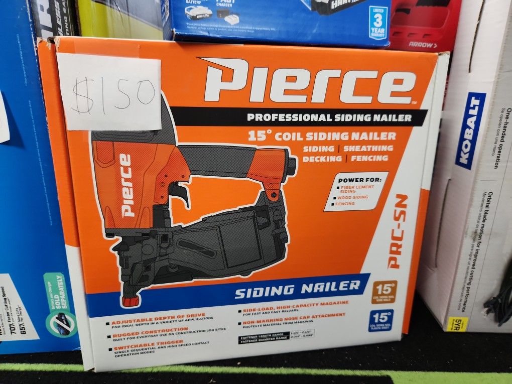 Pierce Professional Siding Nailer Gun. New