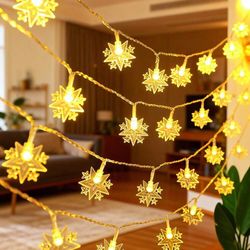 6m Cute Star String Lights, Battery Powered, Indoor Bedroom Decor Star Fairy Lights, Wall Decor Star Lights, Wedding Party Decor