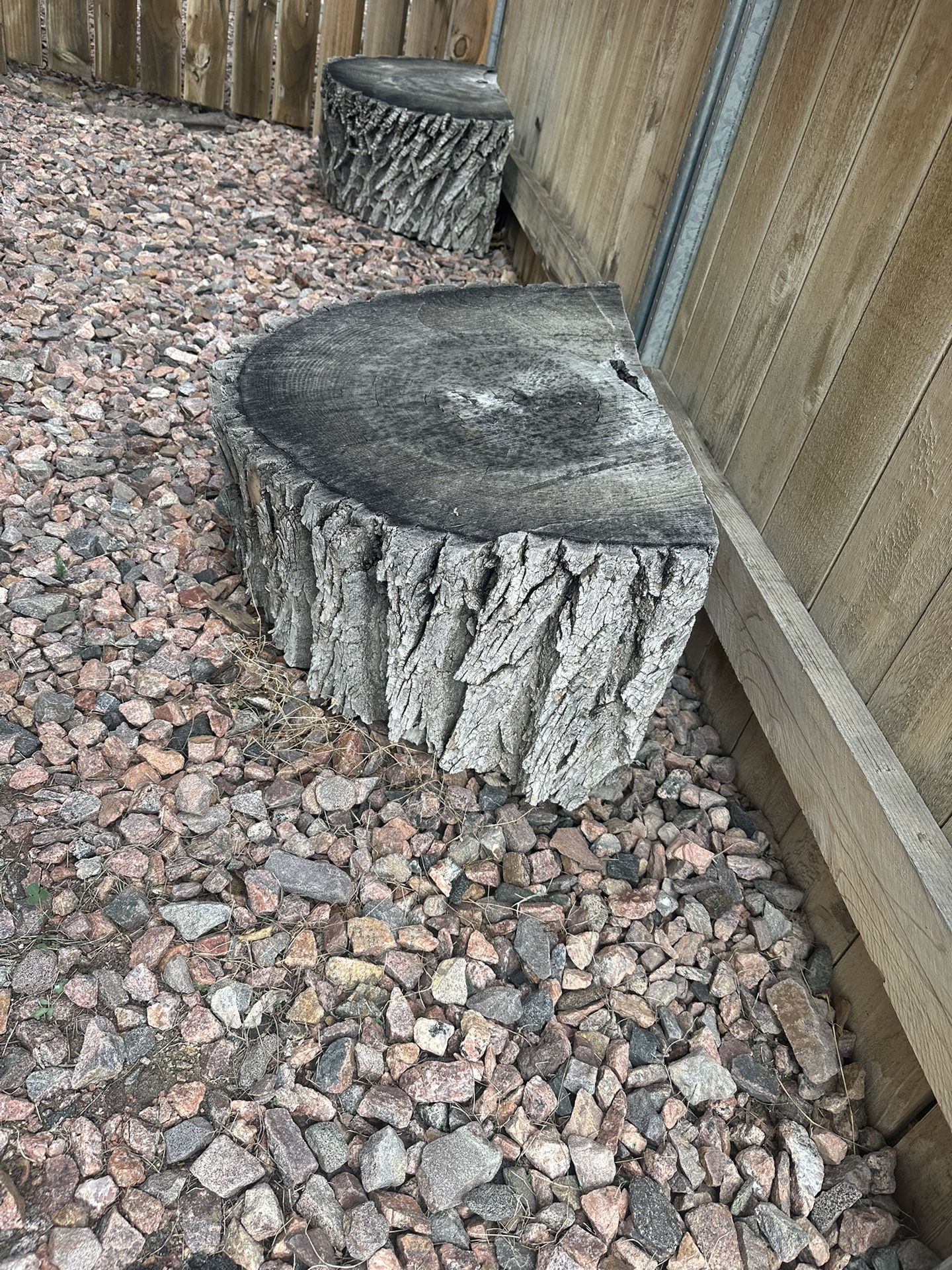 2 Large Decorative Tree Stumps