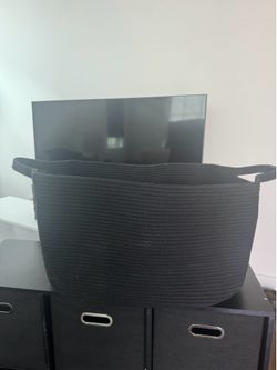 Goodpick Large Blanket Basket, 21.6" x 14.9" x 11.8"