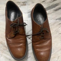 Men's Brown Leather Lace-Up Dress Shoes