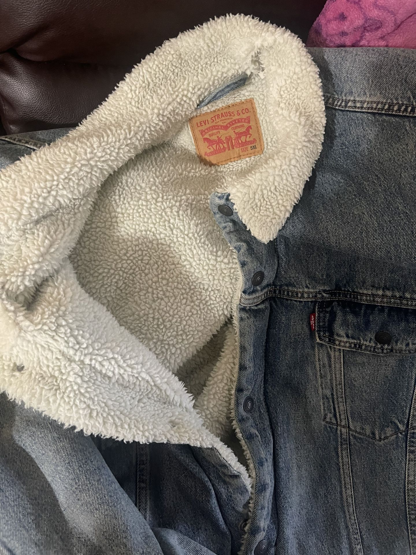 Levi's Big And Tall 5XL Warm Cozy Jean jacket