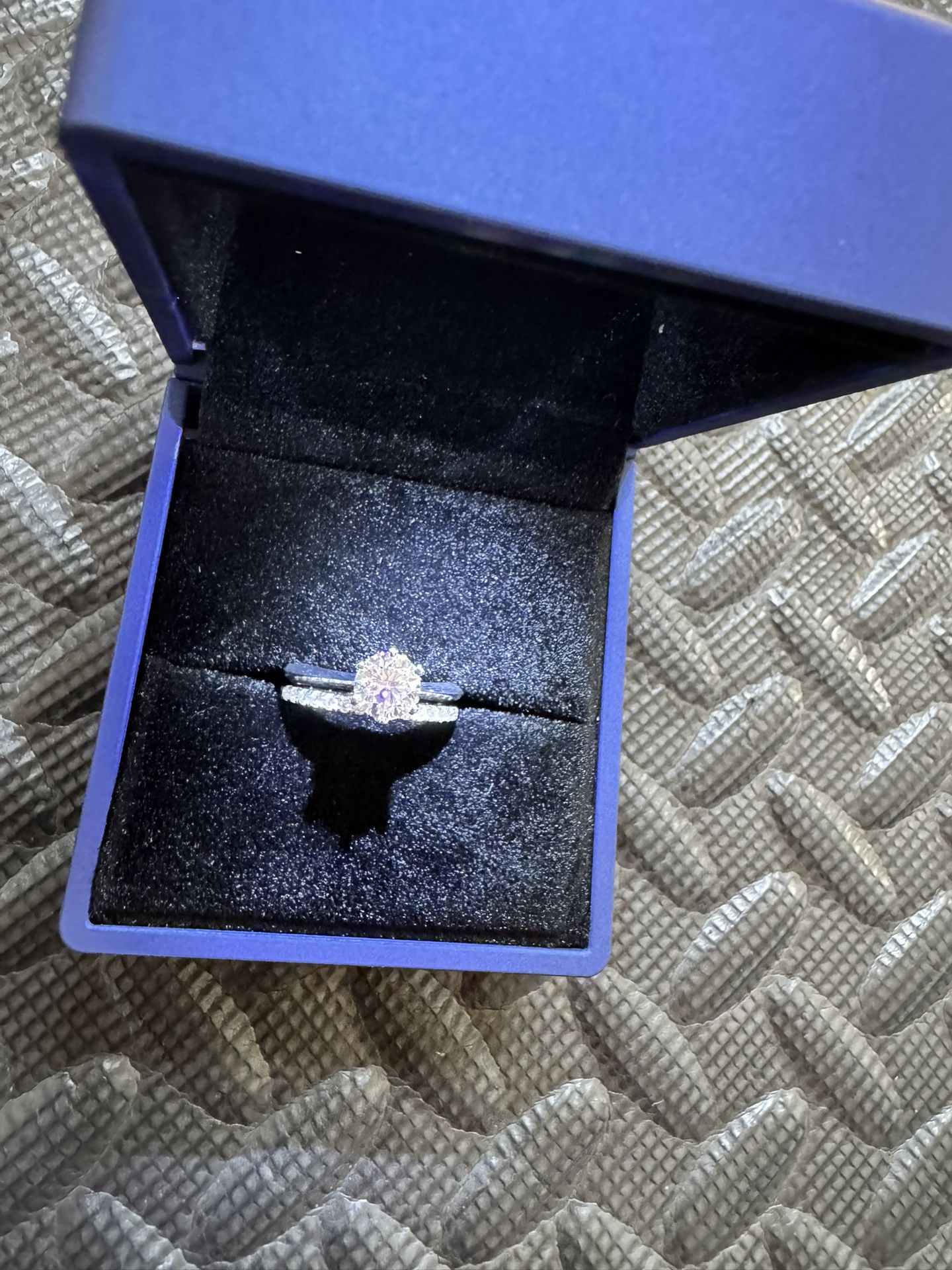 Brand New 2ct Moissanite S925 Sterling Silver Engagement Ring With Band, Pass Tester, Various Sizes