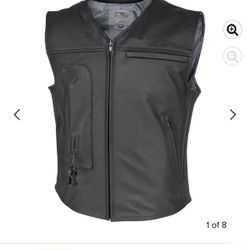 Helite Motorcycle Leather Airbag Vest