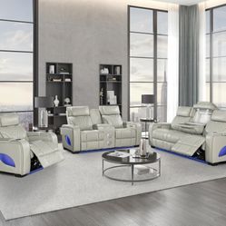 Sofa,loveseat Y Sillón Reclinable Led Electrico