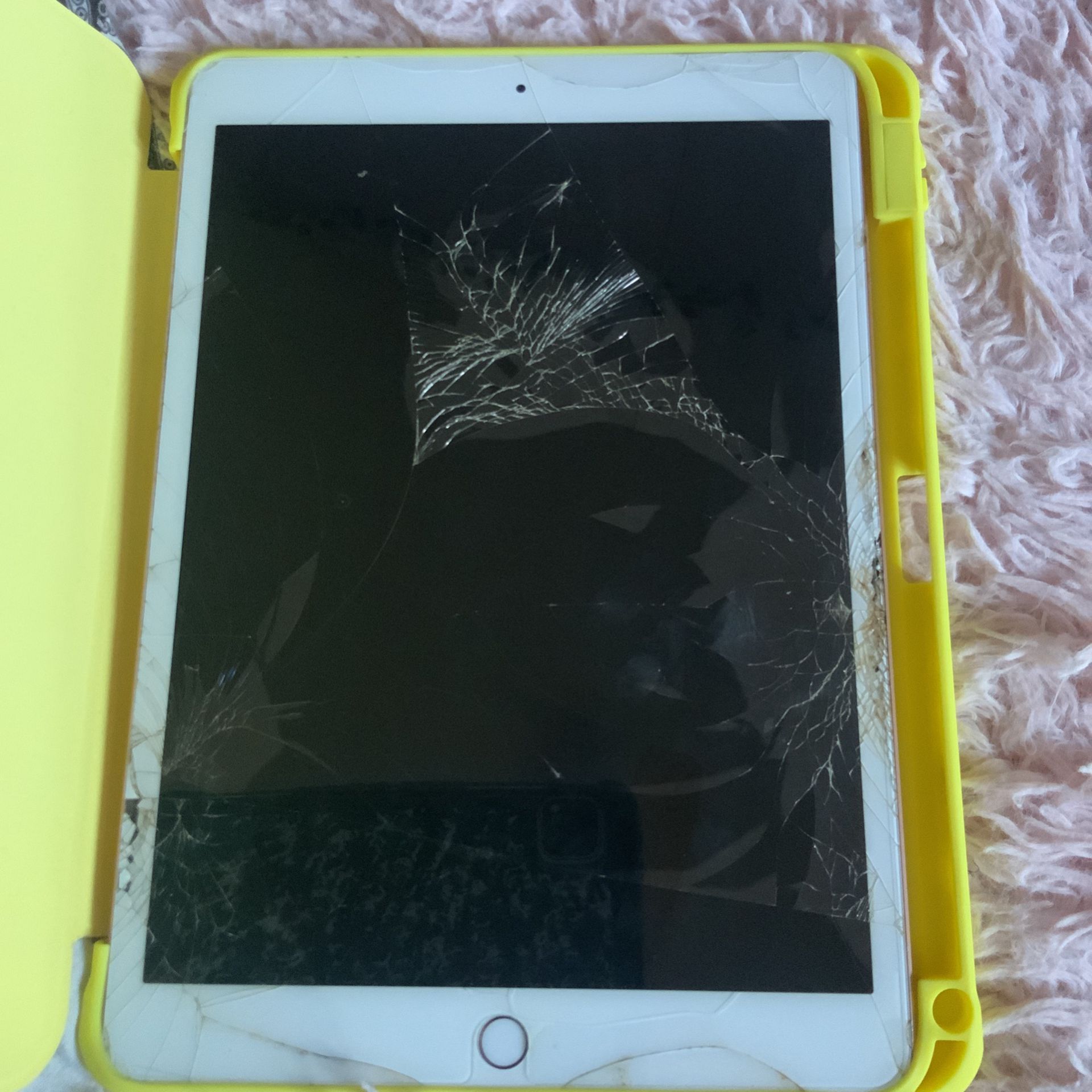 Cracked iPad With Protection Screen 