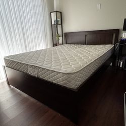 Queen Size Bed Mattress with Bed Frame 