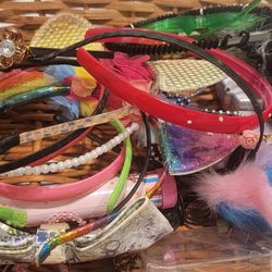 Basket Of Hairbands for Girls