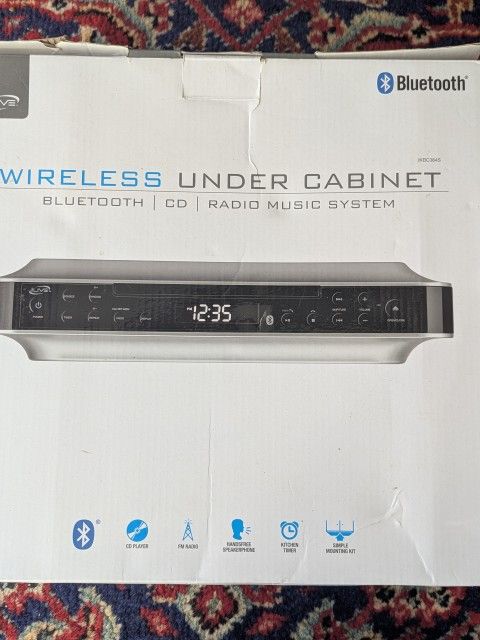 Wireless Under Counter Radio, CD, Bluetooth,Handsfree Speaker Phone
