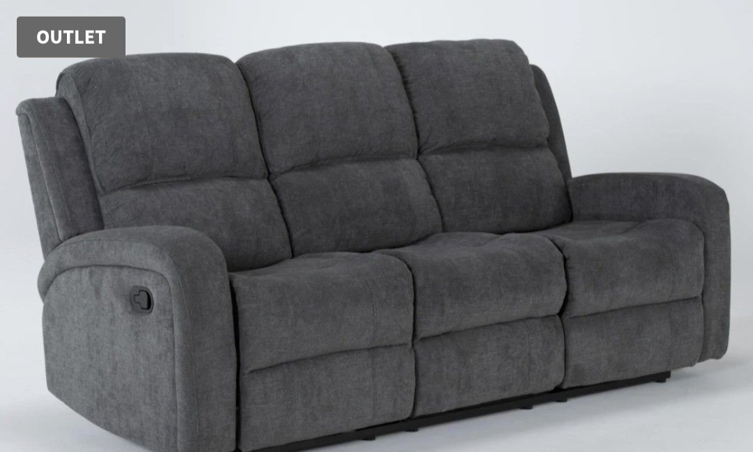 Anton Brown 78" Manual Reclining Fabric Sofa | Track Arms | Wall Hugger