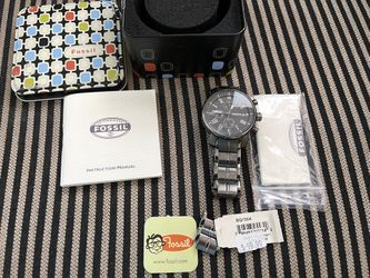 Fossil Watch Stainless Gunmetal 42mm Chronograph