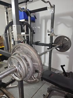 Weight rack and bench