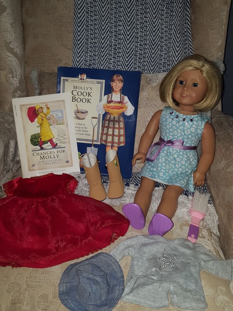 American girl doll, abacus and accessories