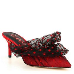 Gianni  Bini  Red  Flat Slip On  Shoes