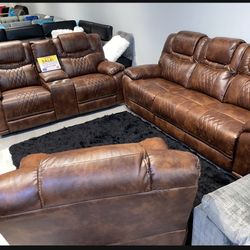 COMFY NEW SANTIAGO RECLINING SOFA AND LOVESEAT SET ON SALE ONLY $1299. IN STOCK SAME DAY DELIVERY 🚚 EASY FINANCING 