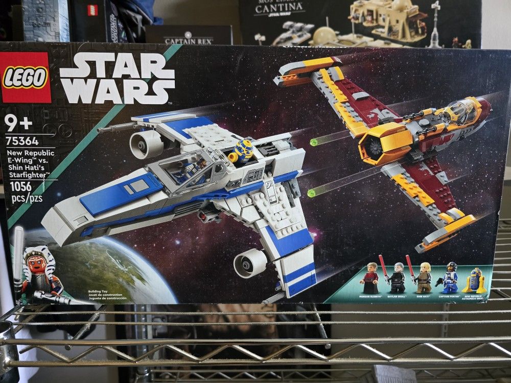LEGO Star Wars: Ahsoka New Republic E-Wing vs. Shin Hati’s Starfighter #75364. New never opened