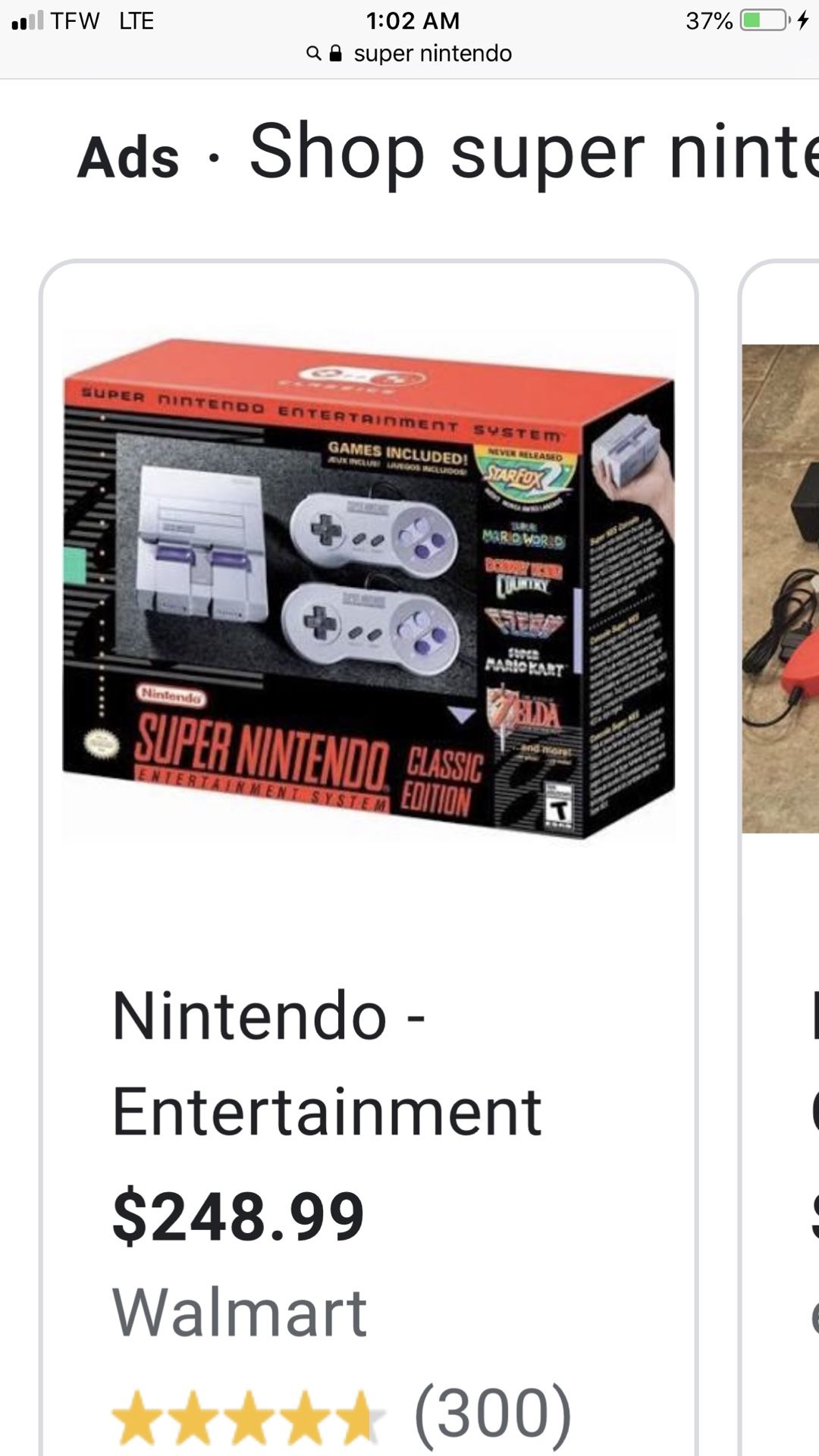 Super Nintendo 100$