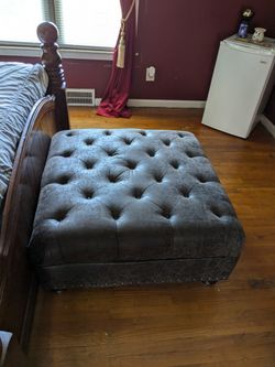 Beautiful Leather/Suede Ottoman 